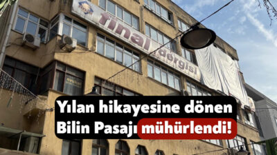 İzmit’in Fethiye Caddesi’nde yer alan Bilin Pasajı binasının riskli olduğu