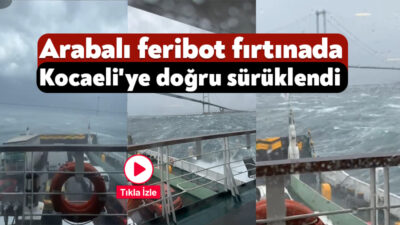 Yalova'da Topçular'dan 11.20'de Eskihisar'a gitmek için yola çıkan İDO'ya ait