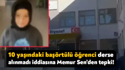 Derince Cumhuriyet İlkokulu’nda 3’üncü sınıfta okuyan bir kız öğrencisinin başörtüsü