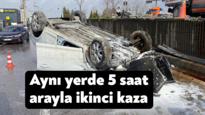 Kocaeli'de 5 saat önce meydana gelen kazanın ardından aynı yerde