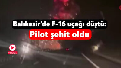 Balıkesir 9. Ana Jet Üssü Komutanlığı filosuna ait F-16 uçağının