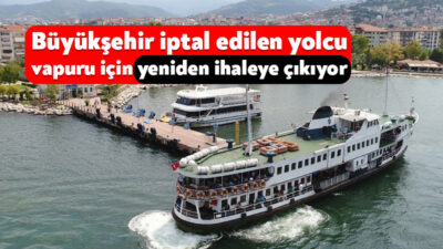 Kocaeli Büyükşehir Belediyesi, deniz ulaşımında kullanılmak üzere yolcu vapuru kiralayacak.