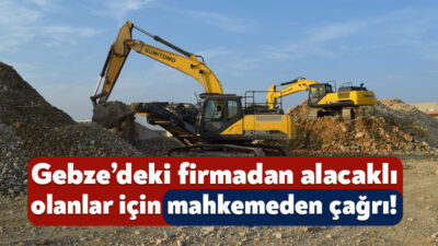 Gebze’nin Cumhuriyet Mahallesi’ndeki Eko İş Makineleri Şirketi, konkordato talebinde bulunmuş