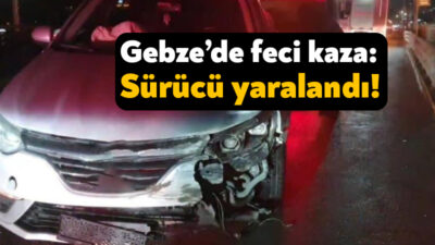 Gebze D-100 karayolu İstanbul istikametinde kaza meydana geldi. M.K. idaresindeki