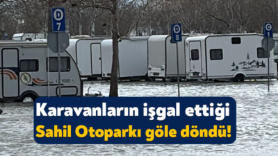 İzmit Sahil otoparkı bir süredir karavan araçları tarafından işgal ediliyor.