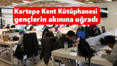 Kartepe Kent Kütüphanesi, yarıyıl tatilinde de kapılarını sonuna kadar açarak
