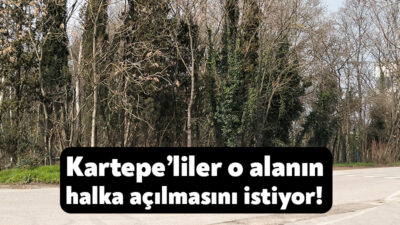 Kartepe’deki vatandaşlar iki cadde arasındaki yeşil alan statüsünde bulunan bölgenin
