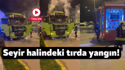 Karamürsel D-130 Karayolu Yalova istikametinde seyir halinde olan tırda yangın
