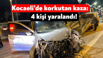 Kocaeli'nin İzmit ilçesinde otomobilin elektrik direğine çarpması sonucu 4 kişi