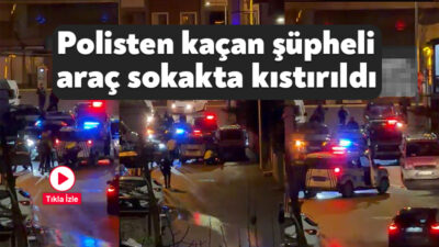 Kocaeli'nin Darıca ilçesinde polisin "Dur" ihtarına uymayan otomobilin sürücüsü,