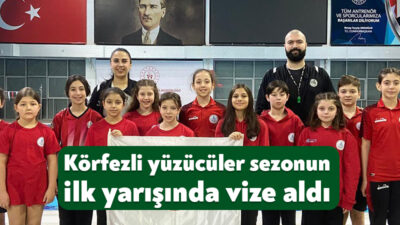 Körfez Gençlerbirliği’nin genç yüzücüleri başarıya kulaç atıyorlar. Sezonun ilk müsabakalarından