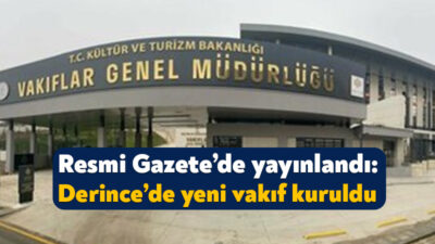 Derince İmam Hüseyin Cemevi Vakfı kuruldu. Kültür ve Turizm Bakanlığı