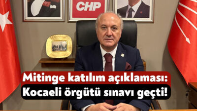 CHP Kocaeli İl Başkanı Erdem Arcan, 21 Şubat Cumartesi günü