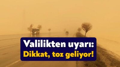 Kocaeli Valiliği yaptığı uyarıyla il genelinde toz taşınımı beklendiğini