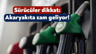 Motorine (mazot) bugün 4,14 lira zam geldi. Salıysa (14 Nisan)