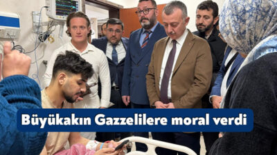 Kocaeli Büyükşehir Belediye Başkanı Tahir Büyükakın, İsrail saldırılarında yaralanan Gazzelileri,