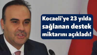 Sanayi ve Teknoloji Bakanı Mehmet Fatih Kacır, bugün Kocaeli’ye geldi.