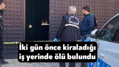 Kocaeli'nin Başiskele ilçesinde iki gün önce kiraladığı dükkana temizlik yapmak