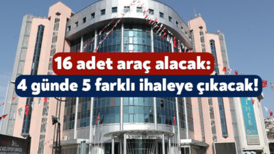 İzmit Belediyesi; kamyonet, otobüs, minibüs, panelvan ve arazöz alacak. 16