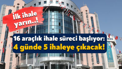 İzmit Belediyesi’nin 5 farklı tarihte gerçekleştireceği araç alımı süreci bugün