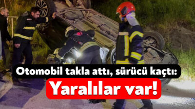 Kocaeli'nin İzmit ilçesinde iki otomobilin çarpıştığı kazada kontrolden çıkan araçlardan