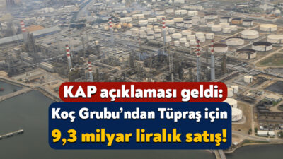 Koç Holding, Kocaeli’de faaliyet gösteren Tüpraş’ın 2,1 payını hızlandırılmış talep