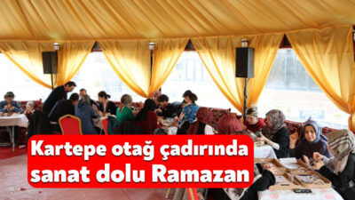 Kartepe Belediyesi’nin Kent Meydanı’nda kurduğu otağ çadırı, Ramazan ayının gelmesiyle