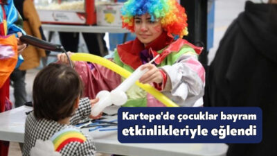 Kartepe'de Ramazan Bayramı dolayısıyla düzenlenen etkinliklerde çocuklar gönüllerince eğlendi.
