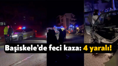 Kocaeli’nin Başiskele ilçesinde kavşakta iki otomobilin çarpışması sonucu meydana gelen