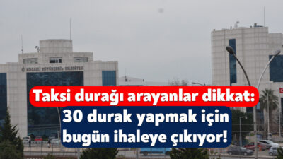 Kocaeli Büyükşehir Belediyesi, kent genelinde prefabrik taksi durakları inşa edecek.