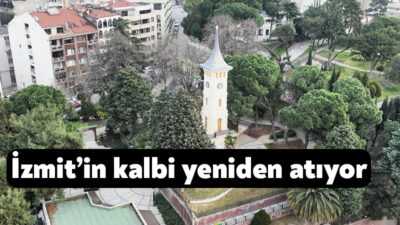 Kocaeli Büyükşehir Belediyesi tarafından İzmit Saat Kulesi’nde yürütülen restorasyon çalışmaları