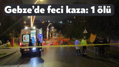 Kocaeli’nin Gebze ilçesinde trafiğe kapalı yolda meydana gelen kazada beton