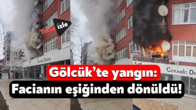 Kocaeli'nin Gölcük ilçesinde 8 katlı bir apartmanın 1. katında