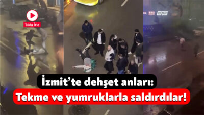 Kocaeli'nin İzmit ilçesinde çıkan kavgada 2 şüpheli, bir kişiyi tekme