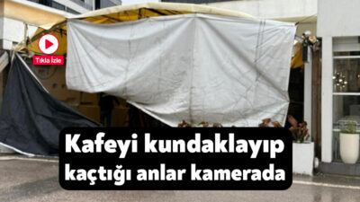 Kocaeli’nin İzmit ilçesinde kimliği belirsiz şüpheli, bir kafeyi ateşe verip
