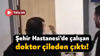 Kocaeli Şehir Hastanesi’nin acil bölümünde sıra beklemek istemeyen hastalarla doktor