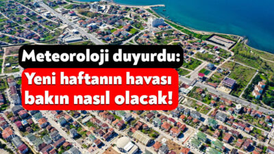 Meteoroloji Genel Müdürlüğü, Kocaeli’nin yeni haftadaki hava durumu raporunu yayınladı.