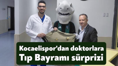 Kocaelispor, 14 Mart Tıp Bayramı dolayısıyla Kocaeli Üniversitesi Hastanesi'nde görev