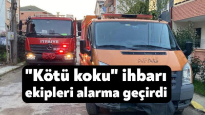 Kocaeli'nin Kartepe ilçesinde kötü koku ihbarı üzerine harekete geçen