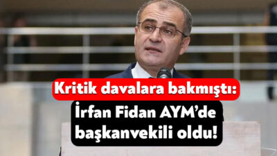 Resmi Gazete’de yayınlanan karara göre, Anayasa Mahkemesi Başkanvekilliği görevine İrfan