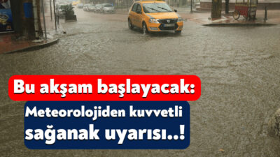 Meteoroloji Genel Müdürlüğü, Marmara’nın doğu kesiminde beklenen sağanak yağışlara karşı