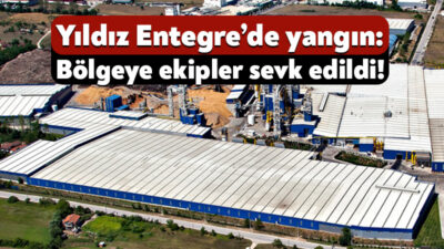 Kocaeli'nin Kartepe ilçesinde bulunan Yıldız Entegre fabrikasının soğutma kulesinde çıkan