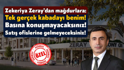 Zeray GYO Yönetim Kurulu Başkanı Zekeriya Zeray, Eylül 2025’te teslim