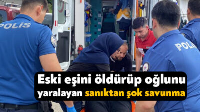Kocaeli'de boşandığı eşini öldürdüğü, oğlunu da yaraladığı gerekçesiyle yargılanan sanık