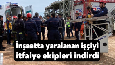 Kocaeli'nin İzmit ilçesinde bir inşaatta beton perdah makinesinin çarpması sonucu