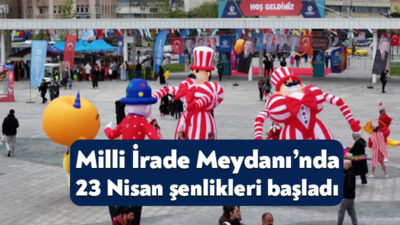 Kocaeli Büyükşehir Belediyesi’nin İzmit Milli İrade Meydanı’nda düzenlediği 23 Nisan