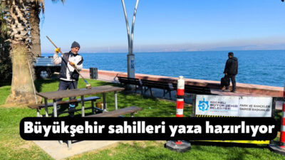 Kocaeli Büyükşehir Belediyesi, yaz sezonu öncesinde sahil bölgelerinde bakım ve
