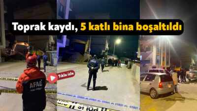 Kocaeli'nin Çayırova ilçesinde devam eden inşaatın temel kazısı sonrasında, bitişikteki