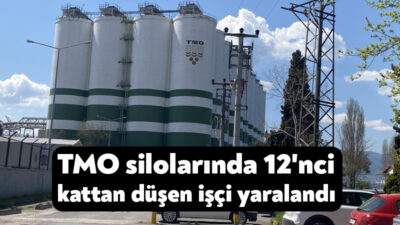 Kocaeli'de bulunan Toprak Mahsulleri Ofisi silolarında çalışan işçi, dengesini kaybetmesi