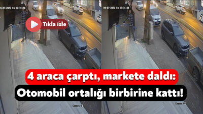 Kocaeli'nin Gebze ilçesinde bir otomobil, hafif ticari araca ve park